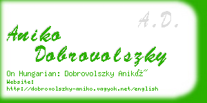 aniko dobrovolszky business card